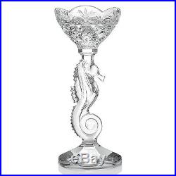 Waterford Crystal 11.25 Seahorse Pillar/Taper Candlestick NEW IN THE BOX