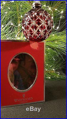 Waterford Crystal 2013 Ruby Ball Ornament 161066 MIB Mint Please Read