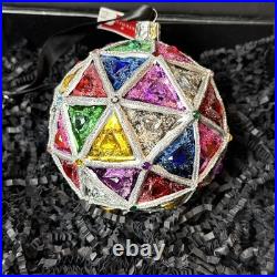 Waterford Crystal 2014 Times Square NYE Ball Replica Ornament Jewel Toned NWT