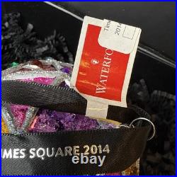 Waterford Crystal 2014 Times Square NYE Ball Replica Ornament Jewel Toned NWT