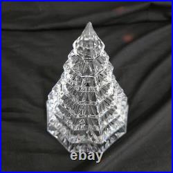 Waterford Crystal Christmas Tree Sculpture 6.5 Clear New In Box Labels