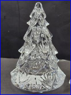 Waterford Crystal Christmas Tree Sculpture Figurine Set Of 3 Xmas 3 4.5 5.8