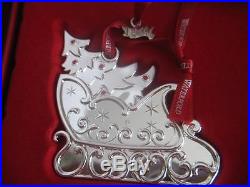 Waterford Silver Plate Christmas Tree Ornament 2014 New in Box Free Shipping