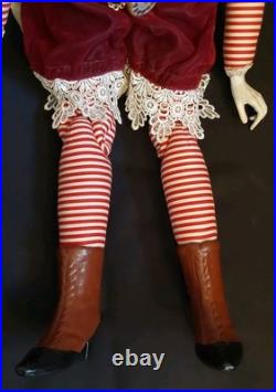 Wayne M. Kleski I'm Late Whimsical 28 Inch Tall Rabbit Doll withPocket Watch