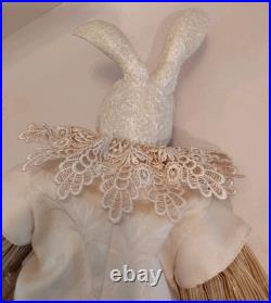 Wayne M. Kleski I'm Late Whimsical 28 Inch Tall Rabbit Doll withPocket Watch