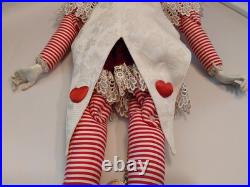 Wayne M. Kleski I'm Late Whimsical 28 Inch Tall Rabbit Doll withPocket Watch