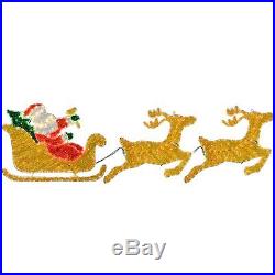 WeRChristmas Large 2 m Santa Sleigh Reindeer Christmas Silhouette Decoration wit