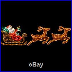 WeRChristmas Large 2 m Santa Sleigh Reindeer Christmas Silhouette Decoration wit