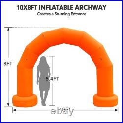 Wellcomer 10Ft Half-Circle Inflatable Arch with Built-in Blower Orange