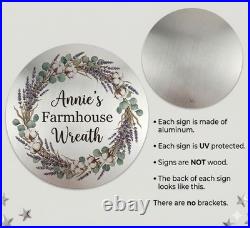 Whimsical Witch Halloween Metal Wreath Sign Door Decor Wall Art
