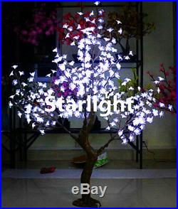 White 5ft Christmas Tree Light Simulation Cherry Blossom Tree with Natural Trunk