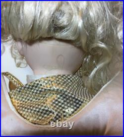 White Angel Animated Motionette Holiday Figure & Lighted Candle Pearl Crown 24