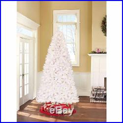 White Artificial Christmas Tree 7.5 Ft PreLit Holiday Clear Color Changing Light