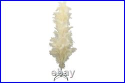 White Christmas Tree Real White Ostrich Feather Branches 2FT Tall with Stand