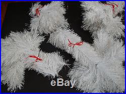 White Decorated Artificial Christmas Tree, Stand, LED Lights, Ornaments, Topper