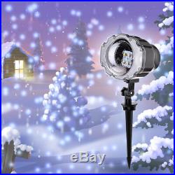 White Snow Falling Outdoor Moving Projector Laser LED Garden Xmas Stage Lighting