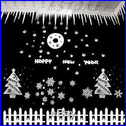 White Snowflake Ice Strip Christmas Xmas Decoration Ornament Festival Party 2pcs