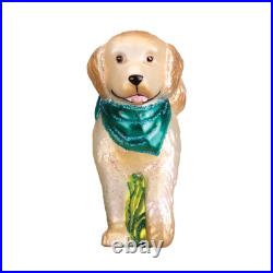 Wholesale Lot of 12 Goldendoodle/Labradoodle-Cream-Blown Glass Ornaments by OWC