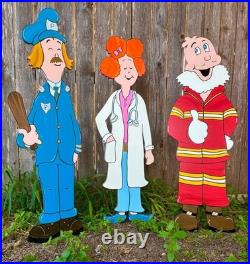 Whoville Heroes Police Firefighter Nurse GRINCH Inspired Yard Art Decorations