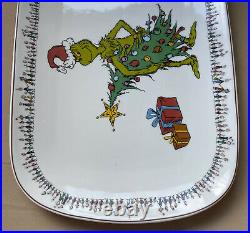 Williams-Sonoma Grinch Whoville Ceramic Serving Platter Tray Plate 14 NIB