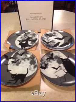 Williams Sonoma Halloween Plates New In Box Set Of 4