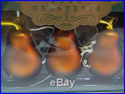 Williams Sonoma Holiday Pear Ornaments Set of 3 Gold Christmas Fruit Decoration