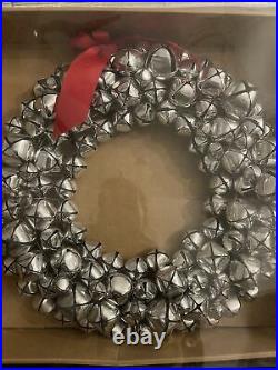 Williams Sonoma Jingle Bell Silver Wreath