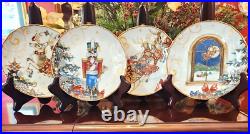 Williams Sonoma Twas the Night Before Christmas Mixed Salad Plates Set of 4