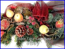 Williamsburg Christmas Mantel Garland Swag Icy Fruit Holiday Arrangement 46