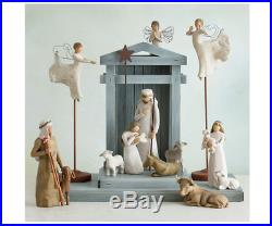 Willow Tree Creche The Christmas Story Nativity Figurines Collectibles Stand NEW