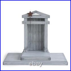 Willow Tree Nativity Stable Crèche Display Stand Wood Beige/Brown Christmas Willow Tree Nativity Stable Crèche Display Stand Wood Beige/Brown Christmas