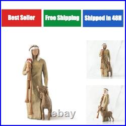 Willow Tree Zampognaro Shepherd Figurine Hand-Painted Nativity