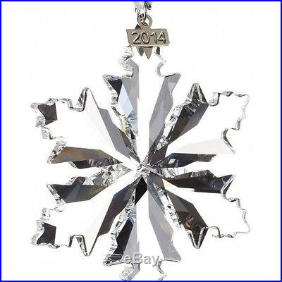 Window Ornament Swarovski 2014 Engraved Crystal Snowflake Holiday Christmas NEW