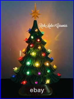 Window Sill Tree, 16 Inches Cool Tree, Birds, Globe Light