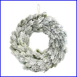 Winter Christmas Hanging Door Wreath Decoration Festive Snow Effect (40cm)