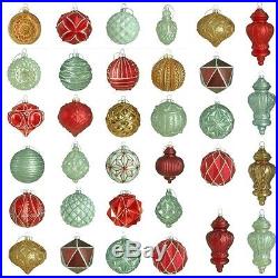 Winter Tidings Glass Ornament 50pcs Martha Stewart Christmas Tree Holiday Decor