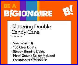 Winter Wonder Lane 52 Glittering Light-Up Double Candy Cane