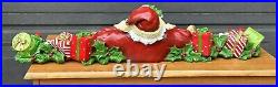 Winward Santa mantle triple Christmas stocking holder 31 x 9