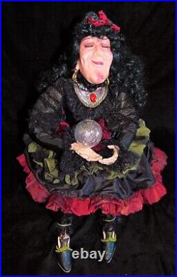 Winward Witch Fortune Teller Halloween Poseable Figure Shelf Sitter 23 #05