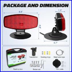 Wireless Battery Magnetic Trailer Lights with Adjustable Bracket & Strobe Safety