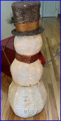 Wonder shop Target Holiday 3 Ft LED Snowman Yard Decor Christmas Lighted With Hat