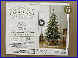 Wondershop 6.5′ Pre-Lit Flocked Glittered Balsam Fir Artificial Christmas Tree