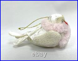 Wondershop Featherly Friends Bird Ornaments Rose Zinny Pink Scarf Faux Fur