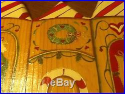 Wood Christmas Holiday Wall Door Hanging Ginner Bread House Greetings Plaque
