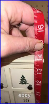 Wooden Christmas Advent Door Calendar Ivory Restoration Hardware Style