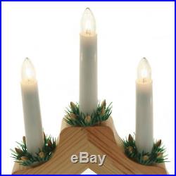 Wooden Pre-Lit 7 LED Candle Bridge Arch Window Christmas Tree Decoration Light