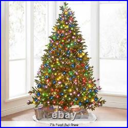 World’s Best Prelit LED Noble Fir 12′ Green/Multicolor Light Full Christmas Tree
