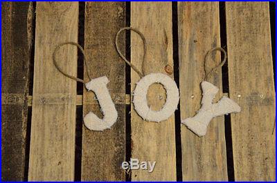 Wrapped burlap stocking letters- Christmas decorations- Personalized Letters