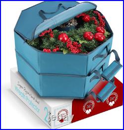Wreath Storage Container Hard Shell Christmas Wreath Storage Bag with Interior