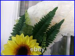 Wreath hanger for front door about 25 wide. Huge. Birds n sunflowers